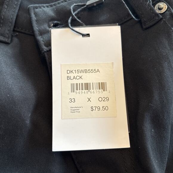 NWT DKNY Ultimate Stretch Slim Fit Pants Stanton Mens Size 33 X 29 Black $80 - Picture 8 of 9